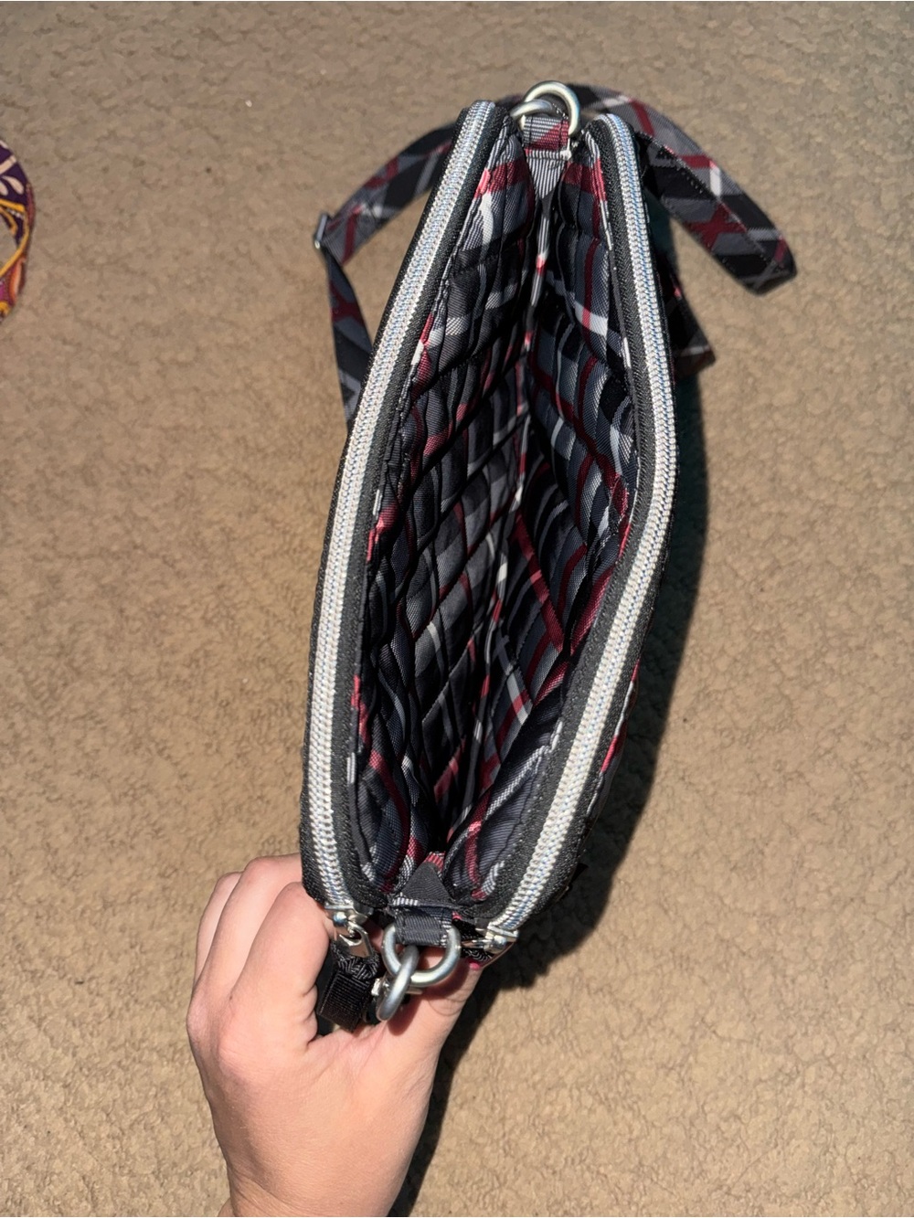 Vera Bradley Plaid Crossbody Shoulder Bag - Picture 3 of 7